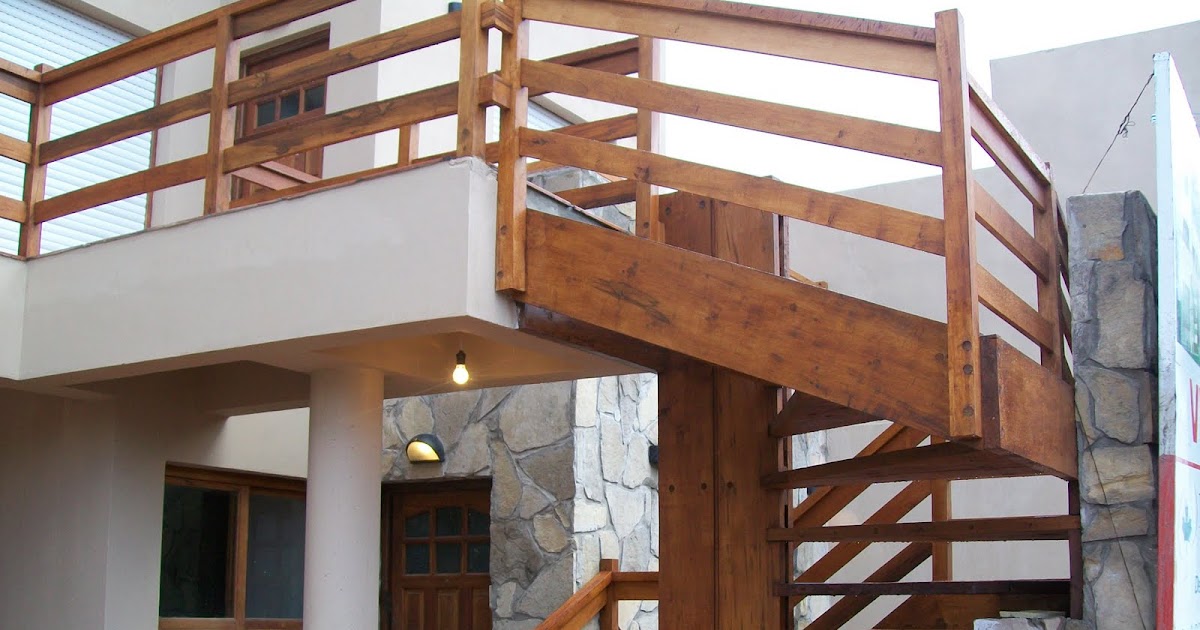SU CARPINTERO: ESCALERA EXTERIOR TODA EN MADERA