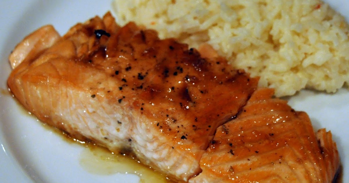A LA GRAHAM WASABI AND HONEY GLAZED SALMON WITH COCONUT RICE
