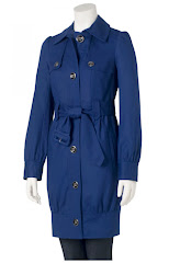 Blue trench coat