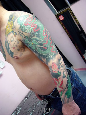 dragon tattoo sleeve. japanese tattoo sleeve