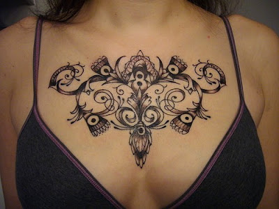 Chest Sexy Tattoo For Girls