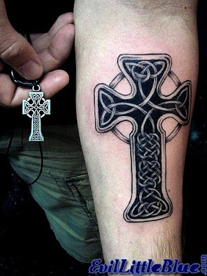 celtic cross tattoo designs. celtic cross tattoo on forearm