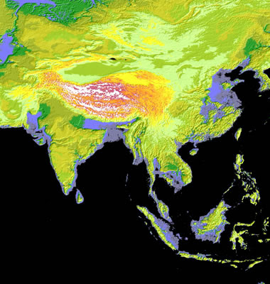 Himalayan Topographic Map