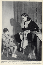 Mother and Daughter sewing