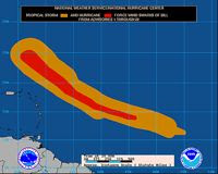Hurricane Bill misses the Caribbean islands