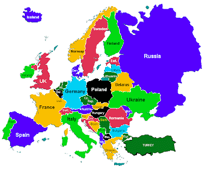 map of middle east and europe. the South Eastern Europe