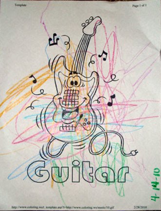 Guitar Coloring Pages
