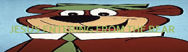 jesus entering from the rear