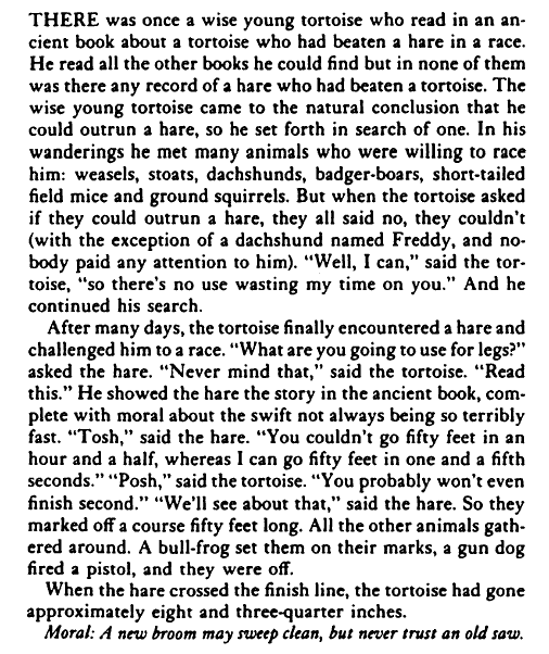 The turtle and the rabbit moral lesson image