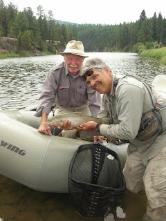Blackfoot River with 3 past Presidents of Bitterroot Chapter of Trout Unlimited