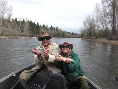 Dave Brandt and KJ Torgerson on the Bitterroot River in early May