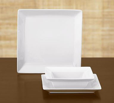 Pottery Barn Great White Square Dinnerware Decor Look Alikes