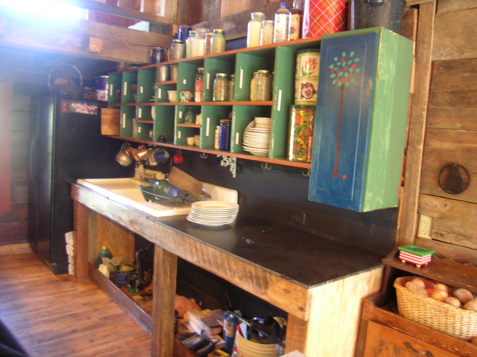 Lowes kitchen cabinet doors Homemade Kitchen Cabinets for Log Cabin