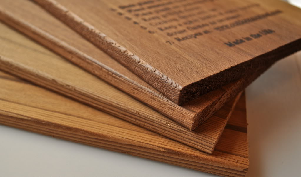 Outdoor Gourmet Salmon prepared Outdoor Gourmet Western Red Cedar Plank