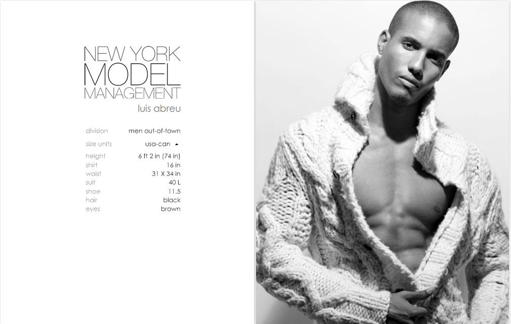 New face Luis Abreu signs with New York Models Dominican Fashion Models