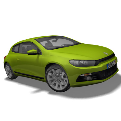 3D Model of Volkswagen Scirocco 2008