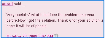 Solved one year question for the developer