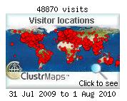 Blog Visits in 2009 - 2010
