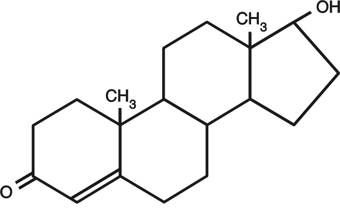 Estructura química de la testosterona