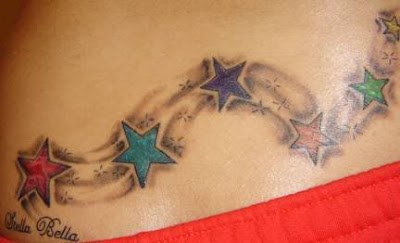 Stars Tattoo Design for Girls Lower Back Tattoo