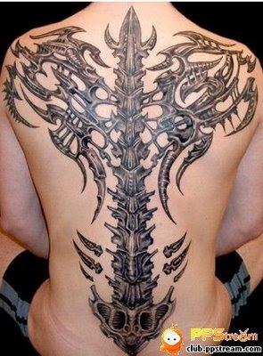 Tribal Temporary Tattoo For Male back