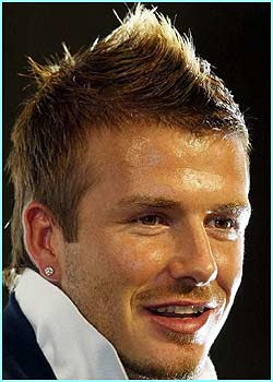 mens short faux hawk hairstyles - David Beckham