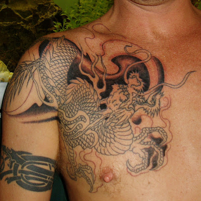 Bicep Tribal Armband Tattoo Design for Men
