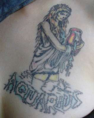 Aquarius Tattoo Design - Zodiac Symbol