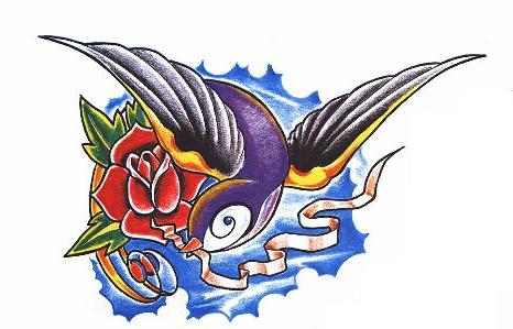 swallows. part 3 (Lenya Love) Tags: blue bird tattoo star wind air