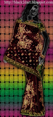 Aanchal Embroidery Silk Saree