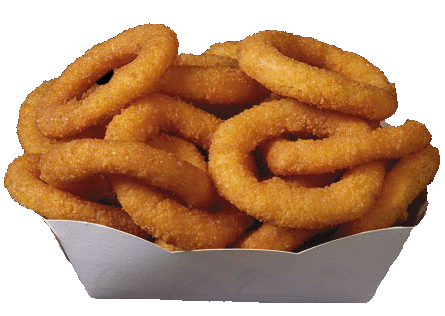 Cut the onions into rings and