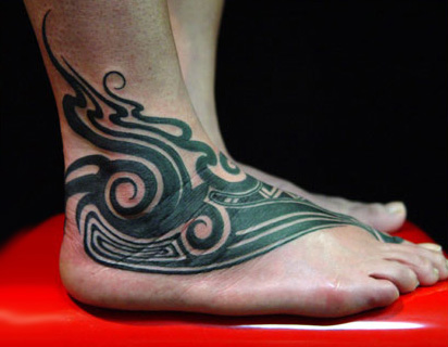Tribal Foot Tattoo Design