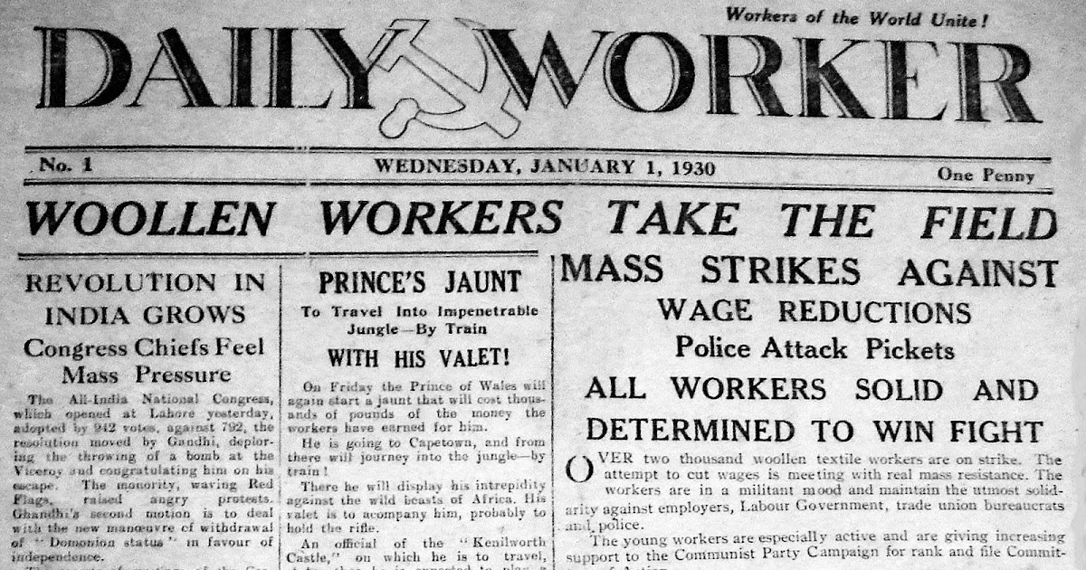 Hayes Peoples History Daily Worker 1st January 1930