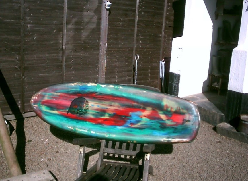 vintage surfboard collector UK Tiki kneeboard and singlefin