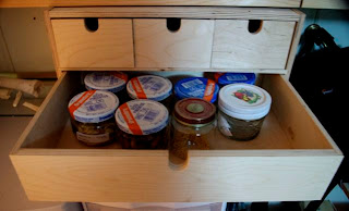 Open drawers