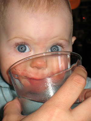 mmmm...water in a big girl glass