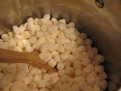 marshmallows in the pot