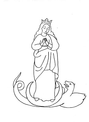 Coloriage De La Vierge Marie A Imprimer