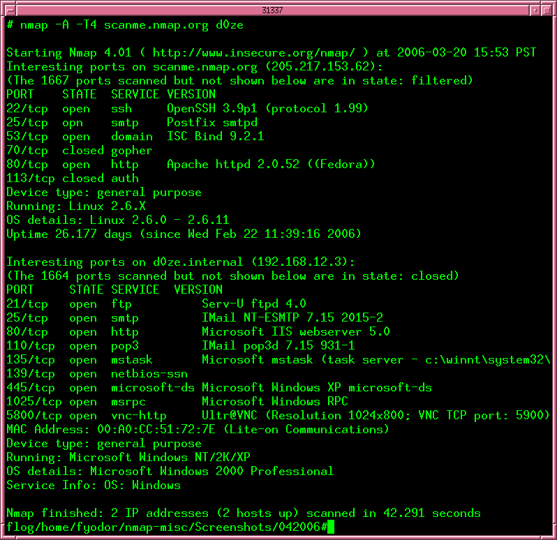 Network Scanner : Nmap Nmap-401-demoscan-798x774