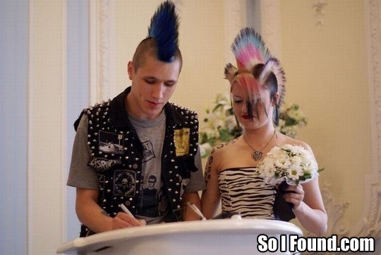 Or should I say a punk couple at a wedding Labels Fun People Pics