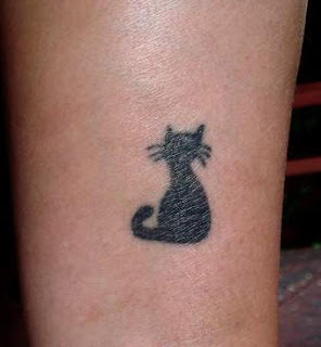 Black Cat Silhouette Tattoo