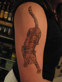 Cat Tattoo Picture on Arms