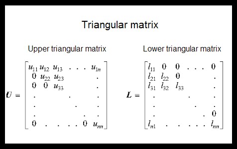 numerical methods triangular form matrix