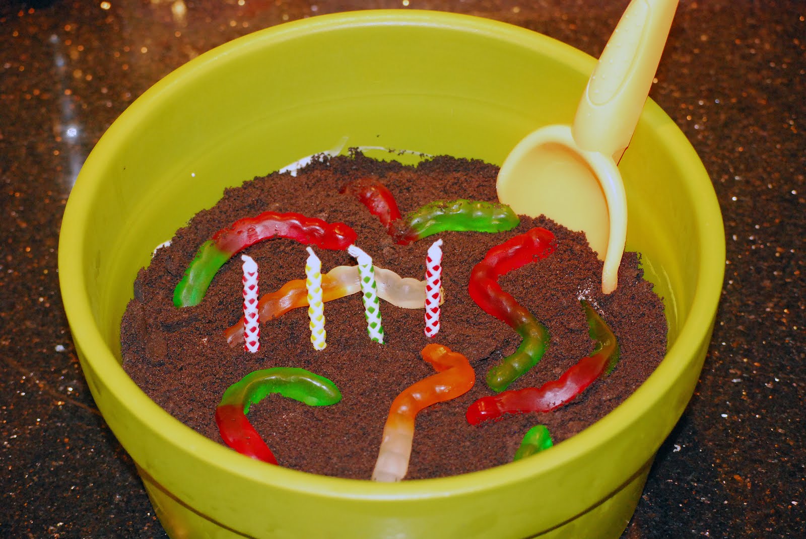 Gummy Worm Cake