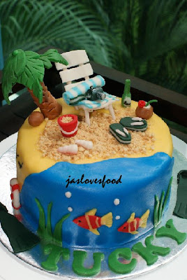 Jas Loves Food: Beach Theme Birthday Cake
