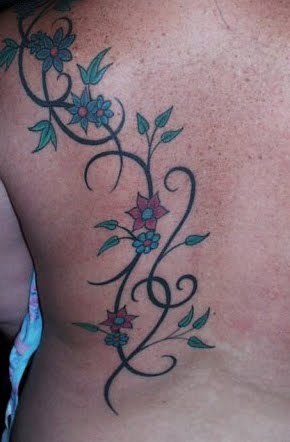 rose vine tattoo designs