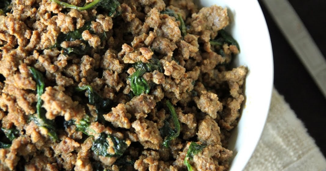 My Kitchen Antics: Wilted spinach and mince meat- ideal for bakes and wraps