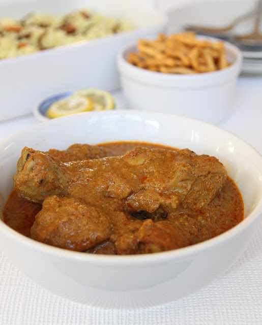 My Kitchen Antics Kashmiri chicken curry with cumin flavoured rice