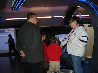 Trying out the exhibits in Spaceship Earth Trying out the exhibits in Spaceship Earth