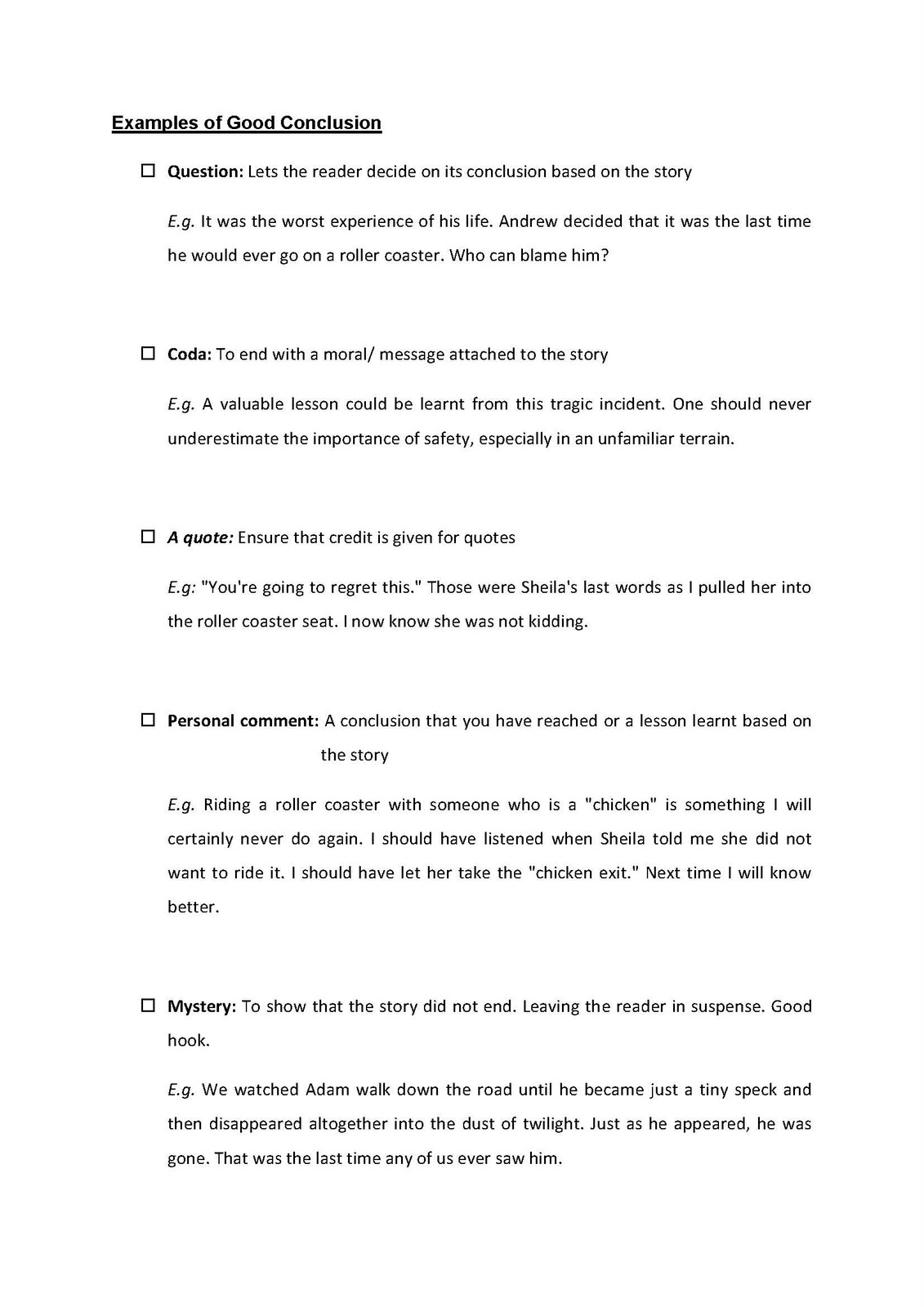 Tips for writing a narrative essay